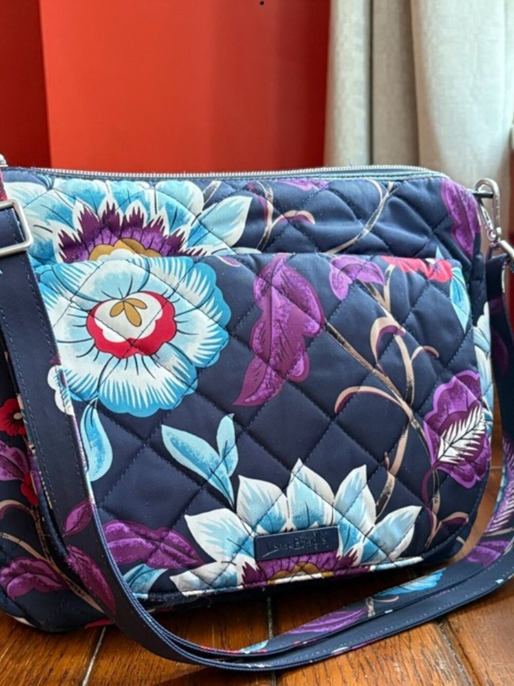 💜 VERA BRADLEY Shoulder Bag multi-strap in Mayfair in Bloom - Performance Twill